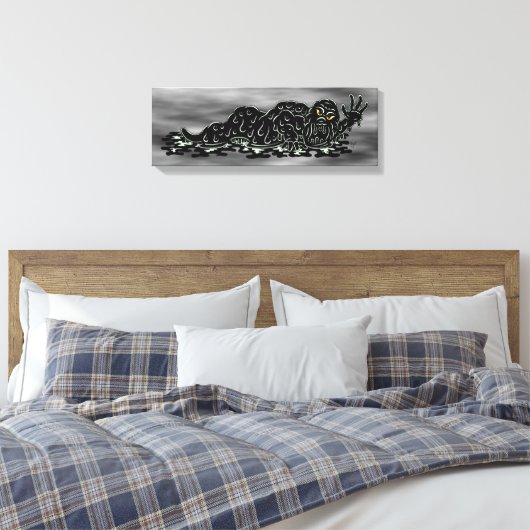 Creëer Slime Hulk Weird Horror Art Canvas Afdruk (Insitu (Slaapkamer))