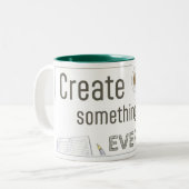 Creëer Something Everyday mok om je te inspireren (Voorkant links)