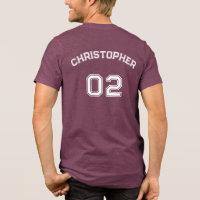 Creëer speler naam Jersey nummer Mannen kastanjebr