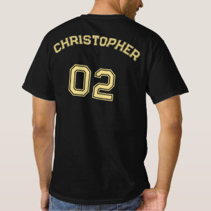 Creëer Speler Naam Jersey Nummer Mannen Katoen Zwa T-shirt