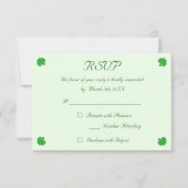 Creëer St Patrick's Day Party RSVP Invitation Kaar (Voorkant)