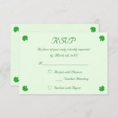 Creëer St Patrick's Day Party RSVP Invitation Kaar (Voorkant / Achterkant)
