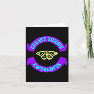 Creëer Suicide Awareness Ribbon Butterfly Novelty Kaart