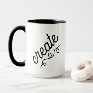 Creëer Swirl Black en White Coffee Mok