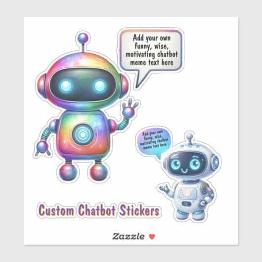 Creëer Talking Chatbot Memes Cartoon Sjablonen Sticker (Vel)