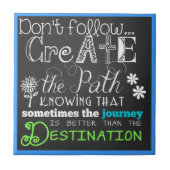 Creëer the Path Motivatie Chalkboard Look Tegel Tegeltje (Voorkant)