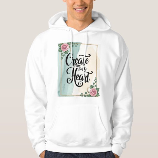 Creëer uit het hart 3 hoodie (Voorkant)