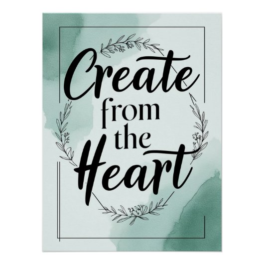 Creëer uit het hart optie 2 perfect poster (Voorkant)