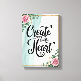 Creëer uit het hart optie 3 canvas afdruk