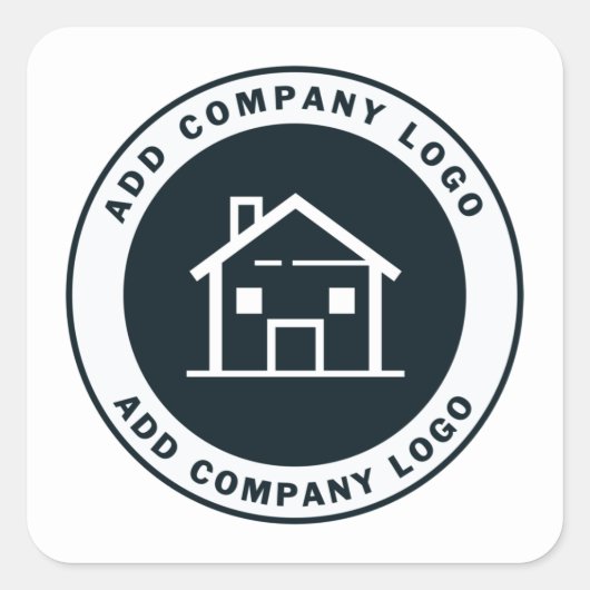 Creëer Uw aangepaste bedrijfmanager Logo Vierkante Sticker (Voorkant)