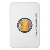 Creëer Uw aangepaste bedrijfs-Logo en websitenaam Badmat (Voorkant Verticaal)