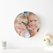 Creëer Uw aangepaste foto Modern Elegant Grote Klok (Huis)