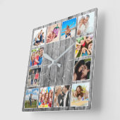 Creëer uw aangepaste fotocollage in superieure beh vierkante klok (Hoek)