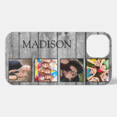 Creëer Uw aangepaste fotocollage Rustic Farmhouse iPhone Hoesje (Achterkant horizontaal)