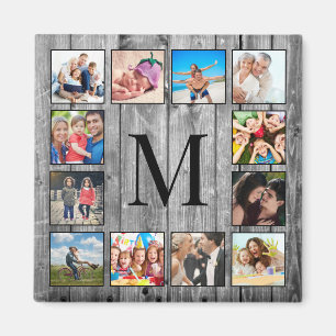 Creëer Uw aangepaste fotocollage Rustic Farmhouse Magneet