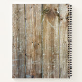 Creëer Uw aangepaste fotocollage Rustic Farmhouse Notitieboek (Achterkant)