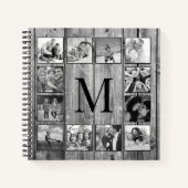 Creëer Uw aangepaste fotocollage Rustic Farmhouse Notitieboek (Voorkant)