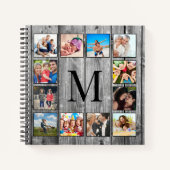 Creëer Uw aangepaste fotocollage Rustic Farmhouse Notitieboek (Voorkant)