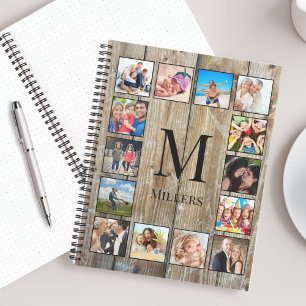 Creëer Uw aangepaste fotocollage Rustic Farmhouse Notitieboek