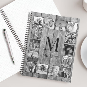 Creëer Uw aangepaste fotocollage Rustic Farmhouse Notitieboek