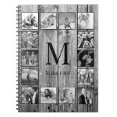 Creëer Uw aangepaste fotocollage Rustic Farmhouse Notitieboek (Voorkant)