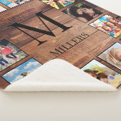 Creëer Uw aangepaste fotocollage Rustic Farmhouse Sherpa Deken (3/4)