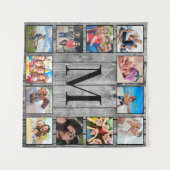 Creëer Uw aangepaste fotocollage Rustic Farmhouse Wandkleed (Voorkant (horizontaal))