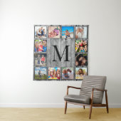 Creëer Uw aangepaste fotocollage Rustic Farmhouse Wandkleed (In situ)