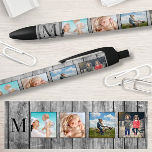Creëer Uw aangepaste fotocollage Rustic Farmhouse Zwarte Inkt Pen