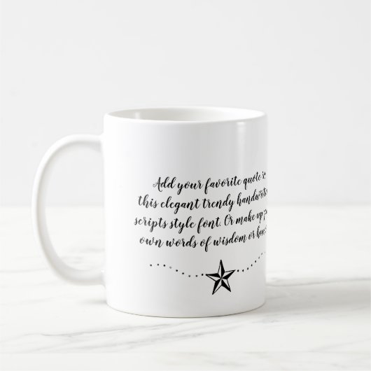 Creëer Uw aangepaste gekoesterde offerte Gezegde t Koffiemok (Links)