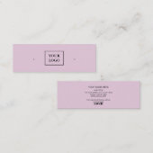 Creëer uw aangepaste Logo oorbel Mini Visitekaartje (Voorkant / Achterkant)