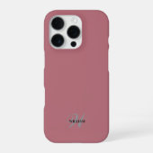 Creëer Uw aangepaste naam Monogram Kalligrafie iPhone Hoesje (Achterkant)