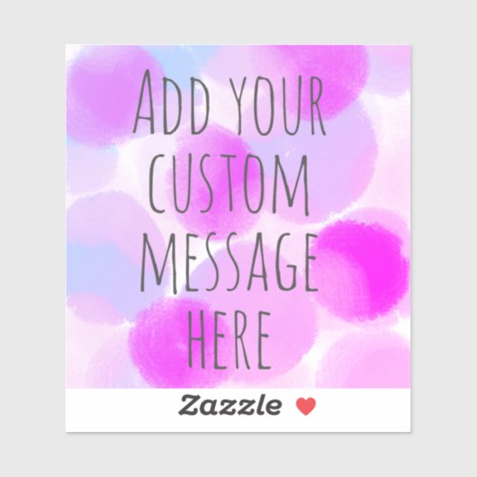 Creëer Uw aangepaste offerte op leuke achtergrond Sticker (Vel)