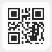 Creëer Uw aangepaste QR-code Vierkante Sticker (Voorkant)