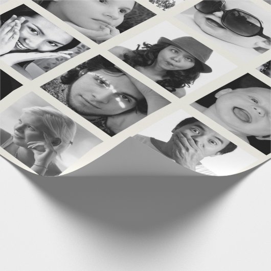 Creëer-Uw-Eigen 10-Foto-Collage Gift Wrap Cadeaupapier (Hoek)