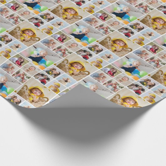 Creëer Uw eigen 10 fotocollage Cadeaupapier (Hoek)