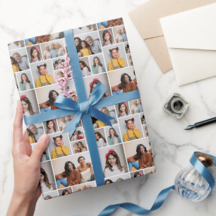 Creëer Uw eigen 10 fotocollage Cadeaupapier