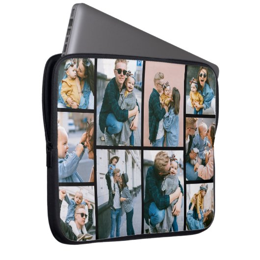 Creëer Uw eigen 10 Fotocollage Electronics Bag Laptop Sleeve (Voorkant Rechts)