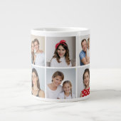 Creëer Uw eigen 10 fotocollage Extra Grote Beker (Voorkant)