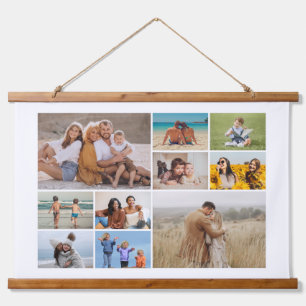 Creëer Uw eigen 10 fotocollage Hangend Wandkleed