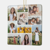 Creëer Uw eigen 10 fotocollage Keramisch Ornament (Links)