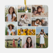 Creëer Uw eigen 10 fotocollage Keramisch Ornament (Voorkant)