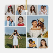 Creëer Uw eigen 10 fotocollage Keramisch Ornament (Achterkant)