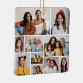 Creëer Uw eigen 10 fotocollage Keramisch Ornament (Rechts)