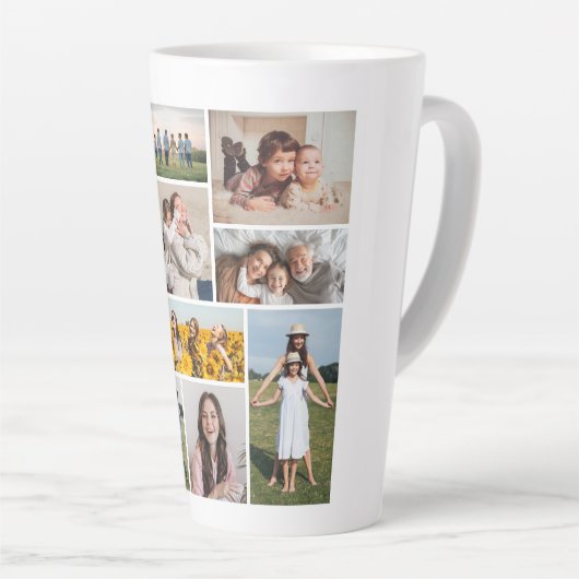 Creëer Uw eigen 10 fotocollage Latte Mok (Rechterhoek)