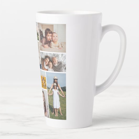 Creëer Uw eigen 10 fotocollage Latte Mok (Rechts)