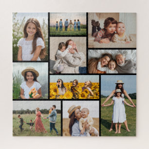 Creëer Uw eigen 10 fotocollage Legpuzzel