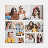 Creëer Uw eigen 10 fotocollage Magneet (Voorkant)