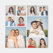 Creëer Uw eigen 10 fotocollage Magneet (Voorkant)