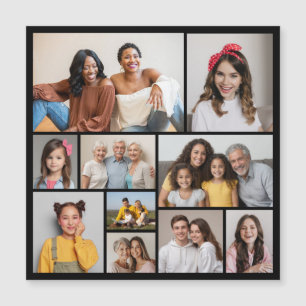 Creëer Uw eigen 10-fotocollage-magneetkaart
